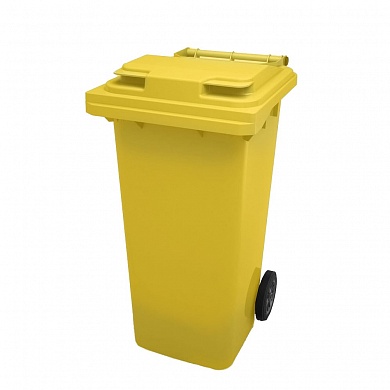 контейнер для мусора пластиковый передвижной 240л желтый